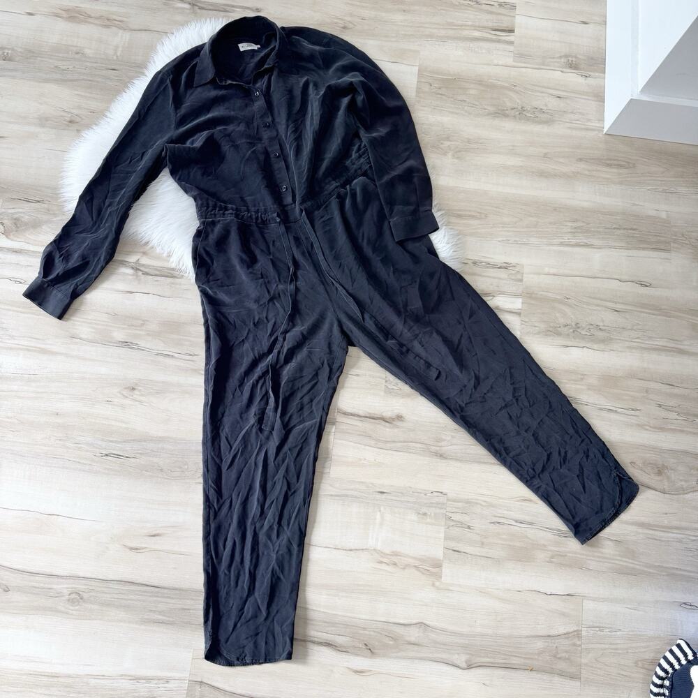 R Label Ralph Lauren 100% Silk Wide Leg Jumpsuit XL AA4607